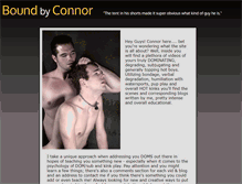 Tablet Screenshot of boundbyconnor.com